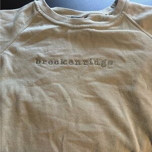 Breckenridge sage green crewneck